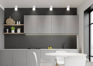 Oprawa natynkowa tuba Szara z mrożonym szkłem na żarówkę GU10 Candellux 2273686