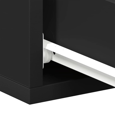 Wiszące szafki nocne, 2 szt., czarne, 40x30x15 cm