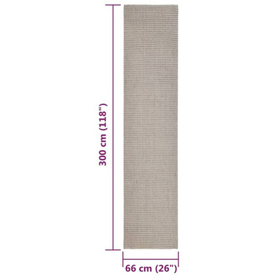 vidaXL Dywanik, naturalny sizal, 66x300 cm, piaskowy