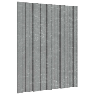 Panel dachowy 36 pcs srebrny 60 x 45 cm Stal galwanizowana