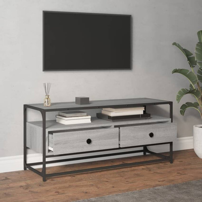 Szafka pod TV, szary dąb sonoma, 100x35x45 cm vidaXL