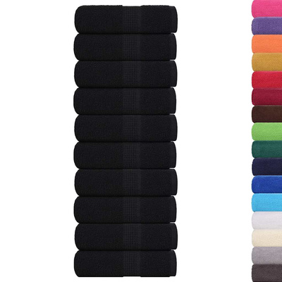 Ręczniki dla gości, FROGN, 10 szt., czarne, 30x50 cm, 360 g/m?