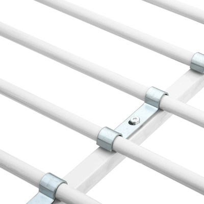 Rama łóżka piętrowego z biurkiem, biała, metalowa, 90 x 200 cm