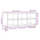 vidaXL Szafka pod TV, czarna, 103,5x30x50 cm, materiał drewnopochodny