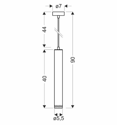 Lampa wisząca drewniana oprawa 25W GU10 40cm Tubo 31-78599