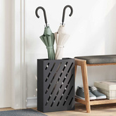Stojak na Parasol Deszczowy Czarny 28 x 12 x 41 cm Stal