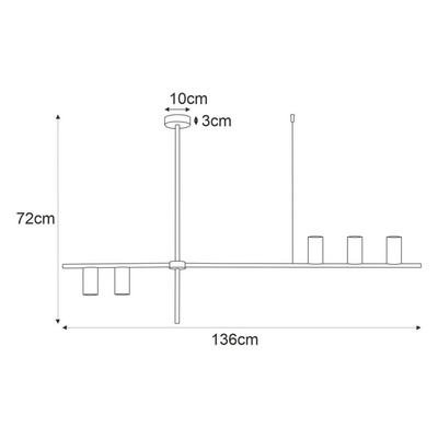 Lampa sufitowa K-4755 z serii ROCCO