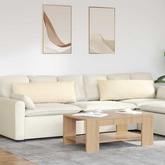 Poduszki na sofę 2 pcs Kremowy 120 x 40 cm Tkanina sztruksowa