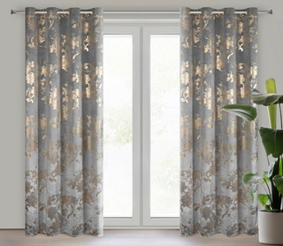 Zasłona Celia stalowa 140x250