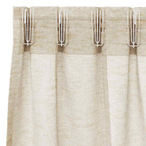 Firany Voile z zasłonami 2 pcs piaskowy 175 x 140 cm Poliester