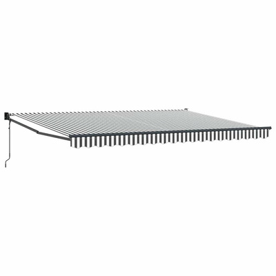 Zwijana markiza, antracytowo-biała, 4,5x3m, tkanina i aluminium