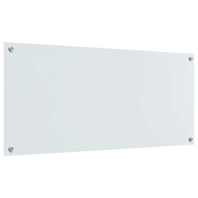 Panel kuchenny Biały 110 x 50 cm szkło hartowane