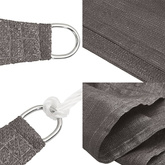 Żagiel przeciwsłoneczny, 160 g/m?, antracytowy, 2,5x2,5 m, HDPE