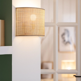 Kinkiet LED z Rattanu Bogho Abruzzo Bianca E14