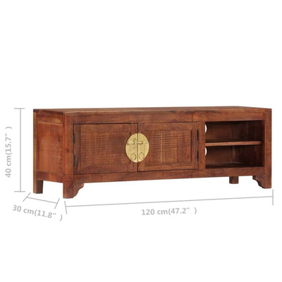 vidaXL Szafka pod TV, 120x30x40 cm, lite drewno akacjowe