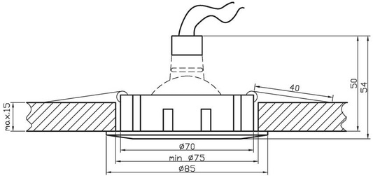 Oprawa stropowa Candellux chrom ruchome