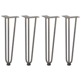 Nogi do stolika kawowego 4 szt. Naturalna stal 42 cm Solidna stal