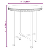 Stół jadalniany, ?50 cm, szkło hartowane i stal