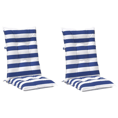 Poduszka na zewnątrz 2 pcs Niebieski i biały 120 x 50 x 7 cm