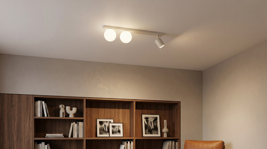 Listwa sufitowa do sypialni, klosze i reflektory K-6030 z serii NANO