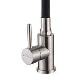 Bateria zlew. silva z elastyczną wylewką, inox / czarny BZ-86-043-L Invena
