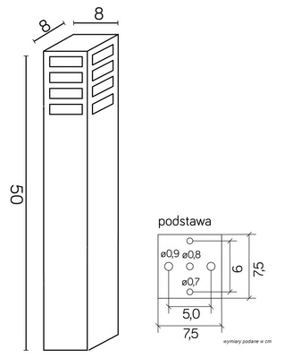 Lampa ogrodowa stojąca RADO III 2 AL