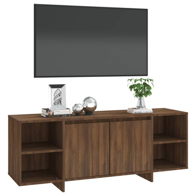 vidaXL Szafka pod TV, brązowy dąb, 130x35x50 cm, płyta wiórowa