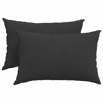 Poduszki na sofę 2 pcs Czarny 60 x 40 cm tkanina