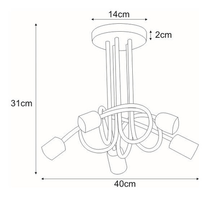 Lampa sufitowa K-3621 z serii DEZE