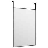 vidaXL Lustro na drzwi, czarne, 40x60 cm, szkło i aluminium