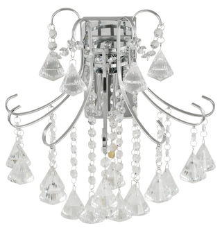 Lampa ścienna kinkiet kryształowy BARCELONA 1x60W E27 srebrny