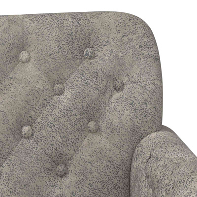 Sofa dwuosobowa z guzikowym pikowaniem jasnoszary