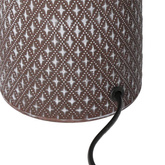 Lampka nocna Iner brązowa ceramiczna z abażurem klasyczna
