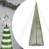 vidaXL Stożkowa choinka z lampek, 1544 zimnych białych LED, 500 cm