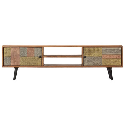 vidaXL Szafka pod TV, 140x30x40 cm, lite drewno akacjowe