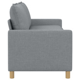 Sofa 3-osobowy jasnoszary 196 x 81 x 87,5 cm tkanina