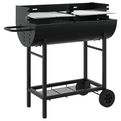 Grill węglowy 96,5 x 42,5 x 88,5 cm Czarny