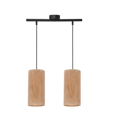 Lampa wisząca z abażurami Aragona korkowe podwójna nad stół