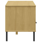 vidaXL Szafka pod TV OSLO, metalowe nóżki, brązowa, sosnowa model standard