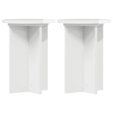 Stojak na rośliny 2 pcs Biały wysoki połysk ?29,5 x 40 cm