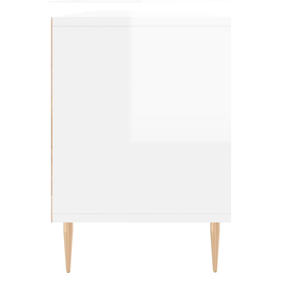 vidaXL Szafka pod TV, wysoki połysk, biała, 150x30x44,5 cm