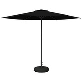 Parasol ogrodowy z podstawą 300 x 300 cm Poliester Prostokątny