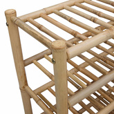 Stojak na buty z półką Naturalny 68 x 28 x 63 cm Bambus