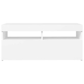 Szafka pod TV z oświetleniem LED, biała, 90x35x40 cm