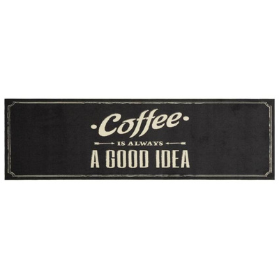 vidaXL Dywanik kuchenny z napisem Coffee, 45x150 cm, aksamitny