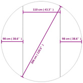 Mata pod basen, jasnoszara, ?306 cm, geowłóknina poliestrowa