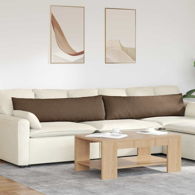 Poduszki na sofę 2 pcs Brązowy 145 x 40 cm tkanina