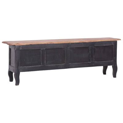 vidaXL Szafka pod TV, 120 x 30 x 40 cm, czarna, lite drewno odzyskane