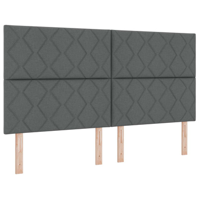 Łóżko kontynentalne z materacem ciemnoszary 180 x 200 cm