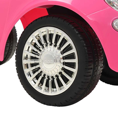 Samochód jeździk Fiat 500, różowy